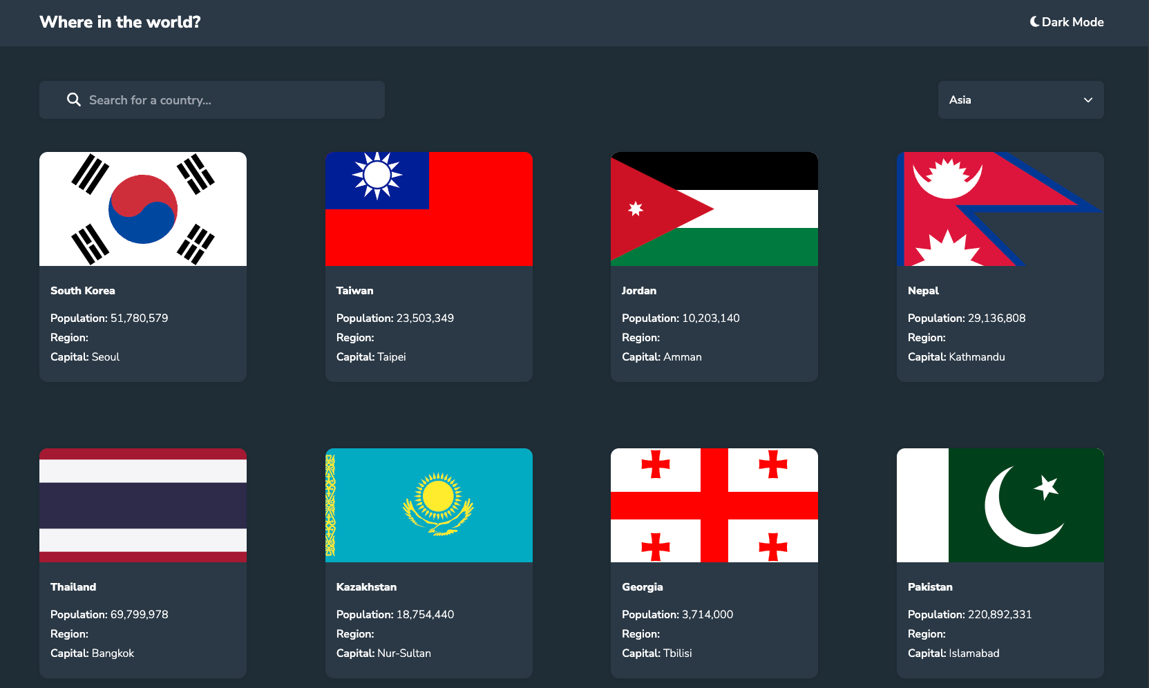 Search countries's image